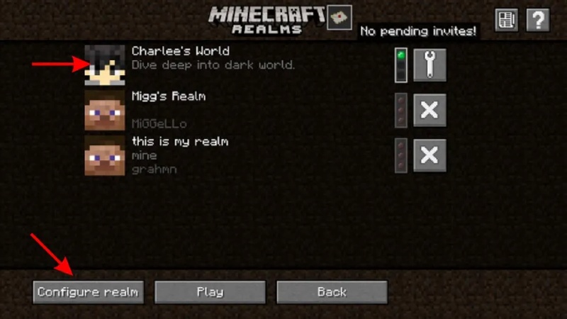 Cách chơi Minecraft cùng bạn bè với Realms bước 3