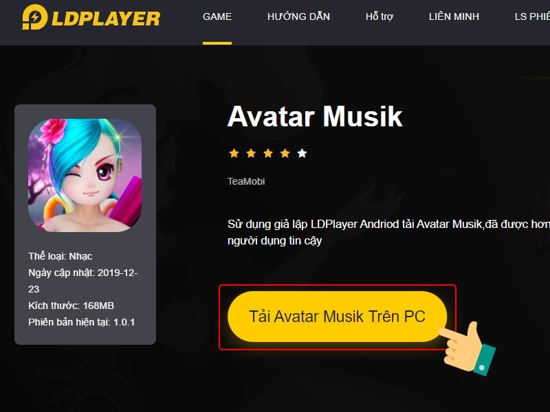 cách tải game Avatar Musik trên máy tính