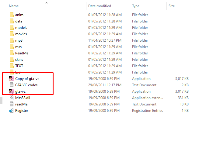 Mở file gta-vc.exe