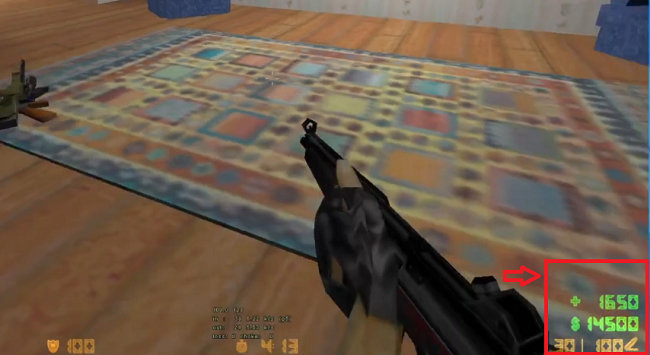 Nhấn F9 để nhận vàng và mua súng