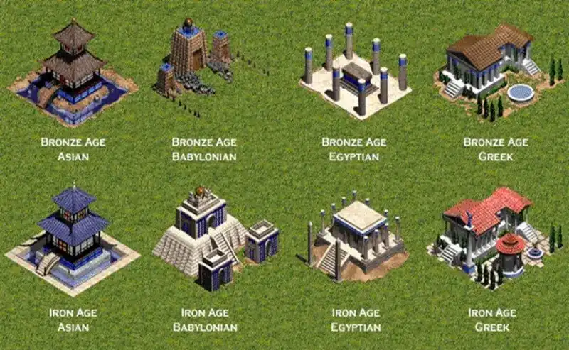 Ảnh minh họa một số loại nhà trong game: BA, BB BG,..,