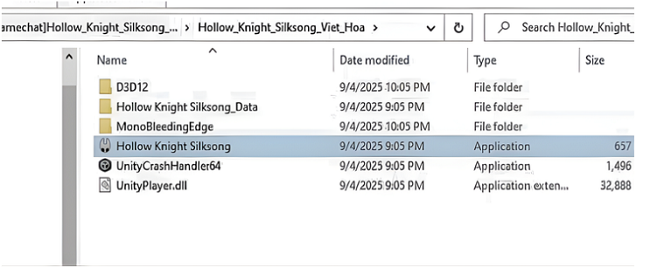 Chạy file setup để bắt đầu trò chơi