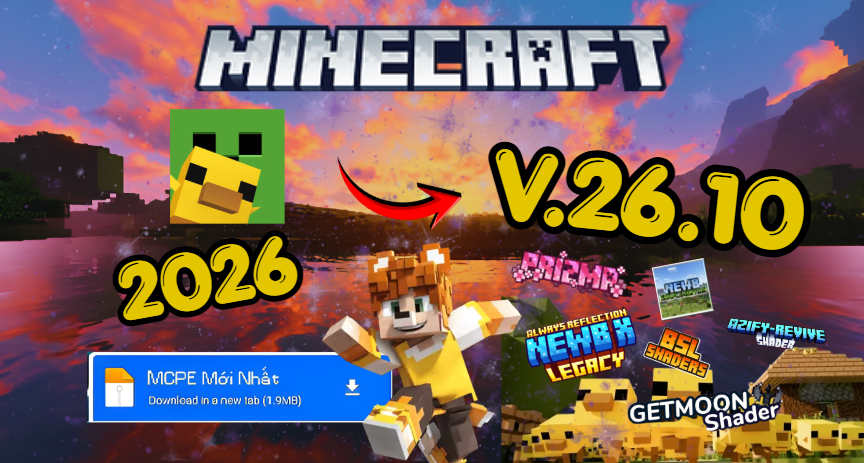 Hướng dẫn tải Minecraft 26.10 chính thức trên điện thoại chi tiết