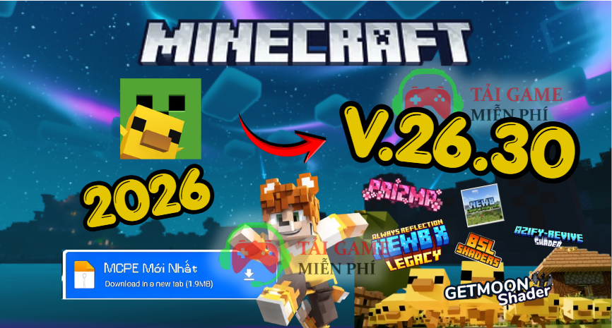 Hướng dẫn tải minecrafr pe 26.30 cho điện thoại mới nhất