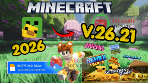 Tải Minecraft PE 26.20 chính thức trên điện thoại chi tiết
